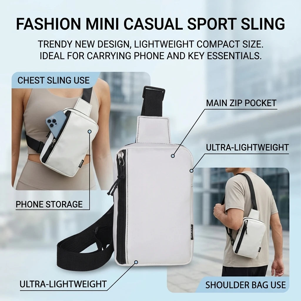 Mini Sports Shoulder Bag Lightweight Crossbody Phone Bag for Outdoor Activities Peaceful Pleasures Health and Wellness