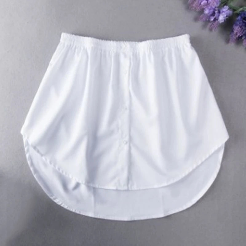 Women Irregular Underskirt Mini Cotton False Skirts Tail For Ladies Detachable Blouse Hem Plaid Skirt Extender Hemline Female Peaceful Pleasures Health and Wellness