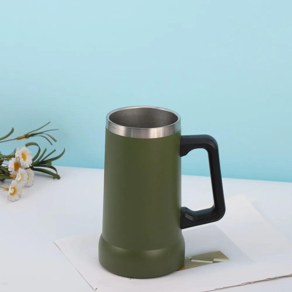 710ml Insulated Stainless Steel Thermal Mug with Handle