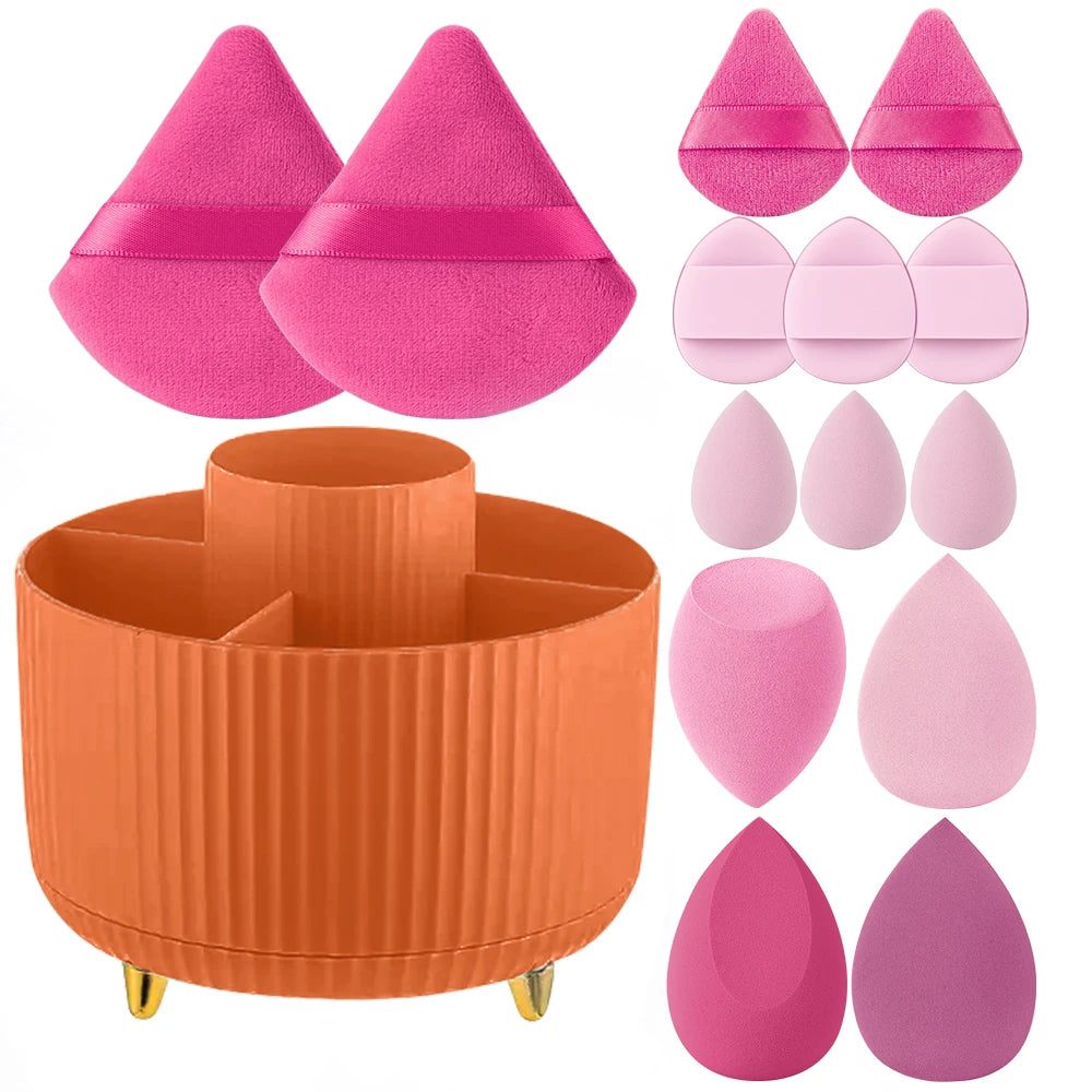360° Rotating Makeup Organizer | 5-Slot Cosmetic Brush Holder