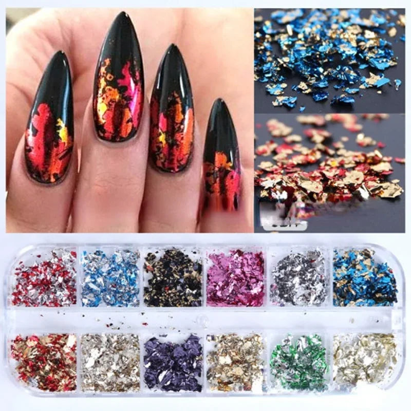 1 Box Imitation Gold Sliver Copper Foil Sequins Glitters Craft Leaf Flake Sheets Bulk Foil Paper for Gilding DIY Nail Art Decor Peaceful Pleasures Health and Wellness CBH