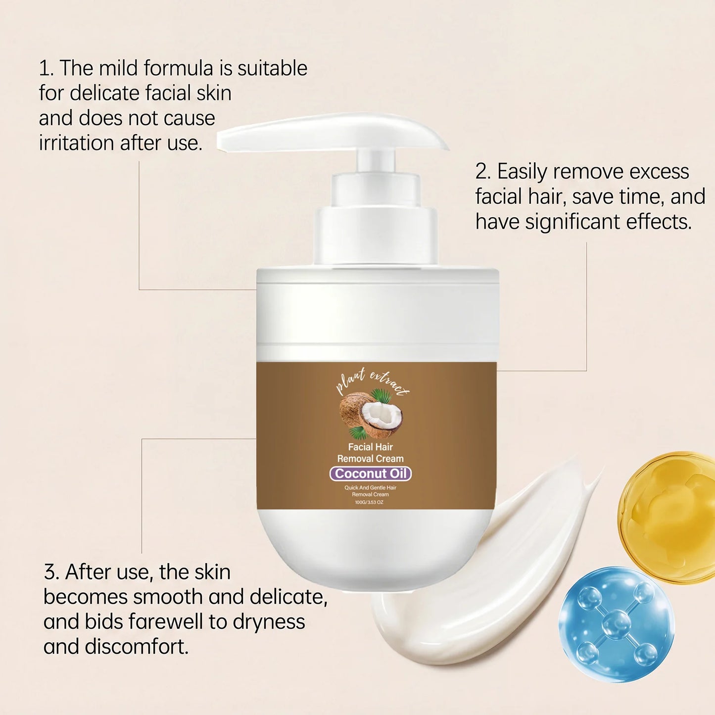 Gentle Hair Removal Cream for Face & Body | No Irritation