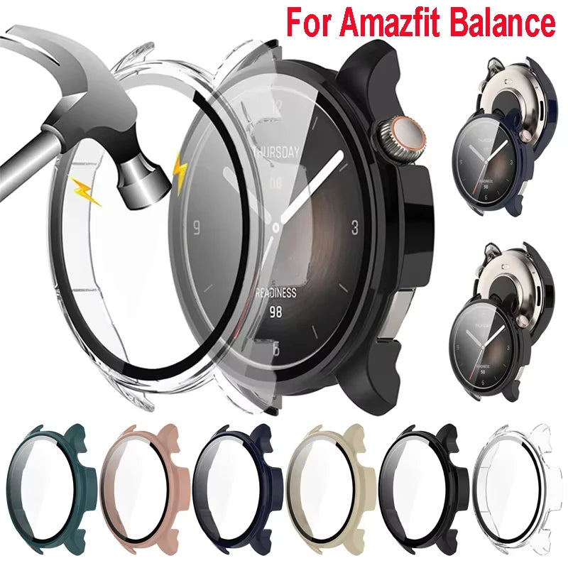 Tempered Glass Case For Amazfit Balance A2286 Smart Watch Strap Protective Bumper Cover Screen Protector Shell Accessories Huami Peaceful Pleasures Health and Wellness