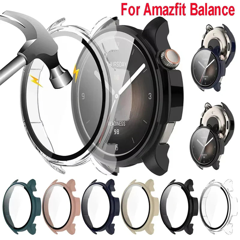 Amazfit Balance A2286 Tempered Glass Case & Screen Protector Smartwatch Protective Case Oasis Select