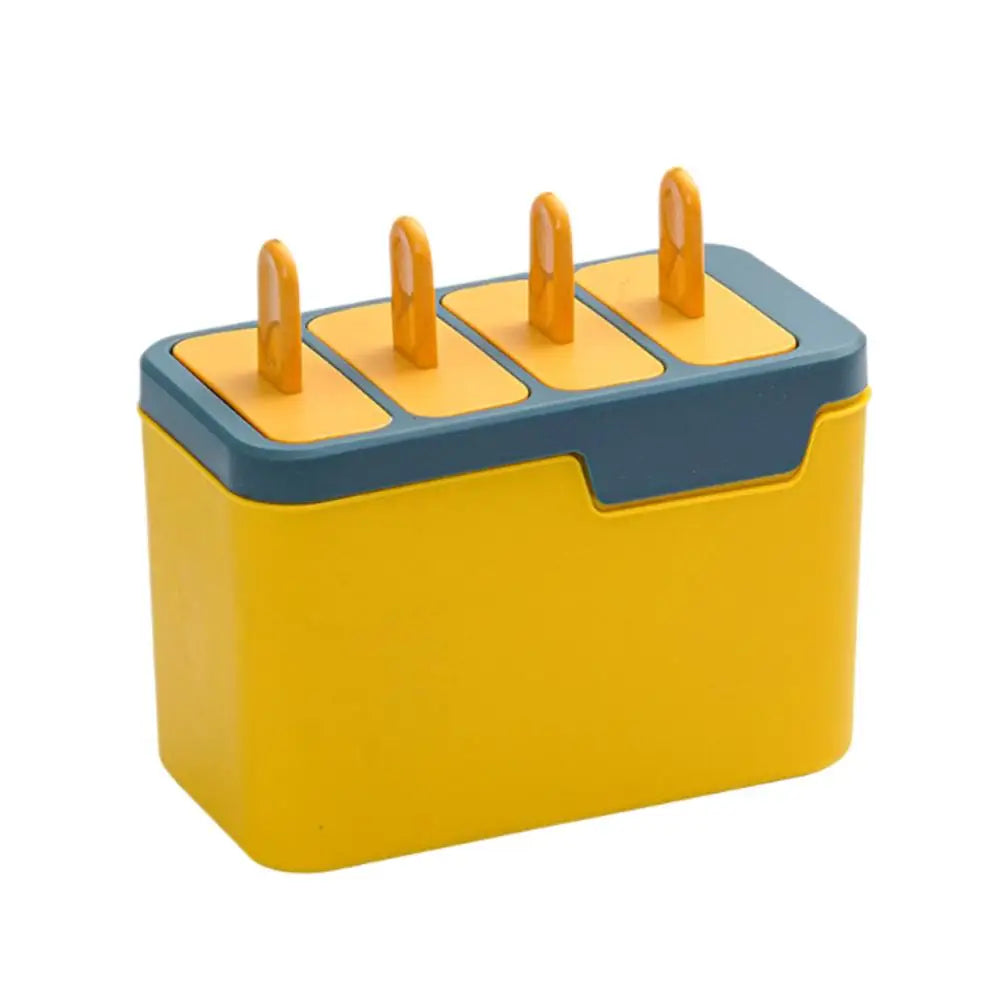 4-Cell Popsicle Mold Set – Easy-Release DIY Ice Pop Maker