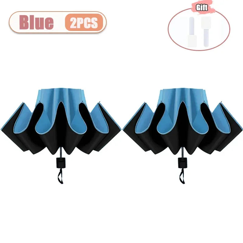 Large UV Protection Folding Umbrella – Sun & Rain Compact