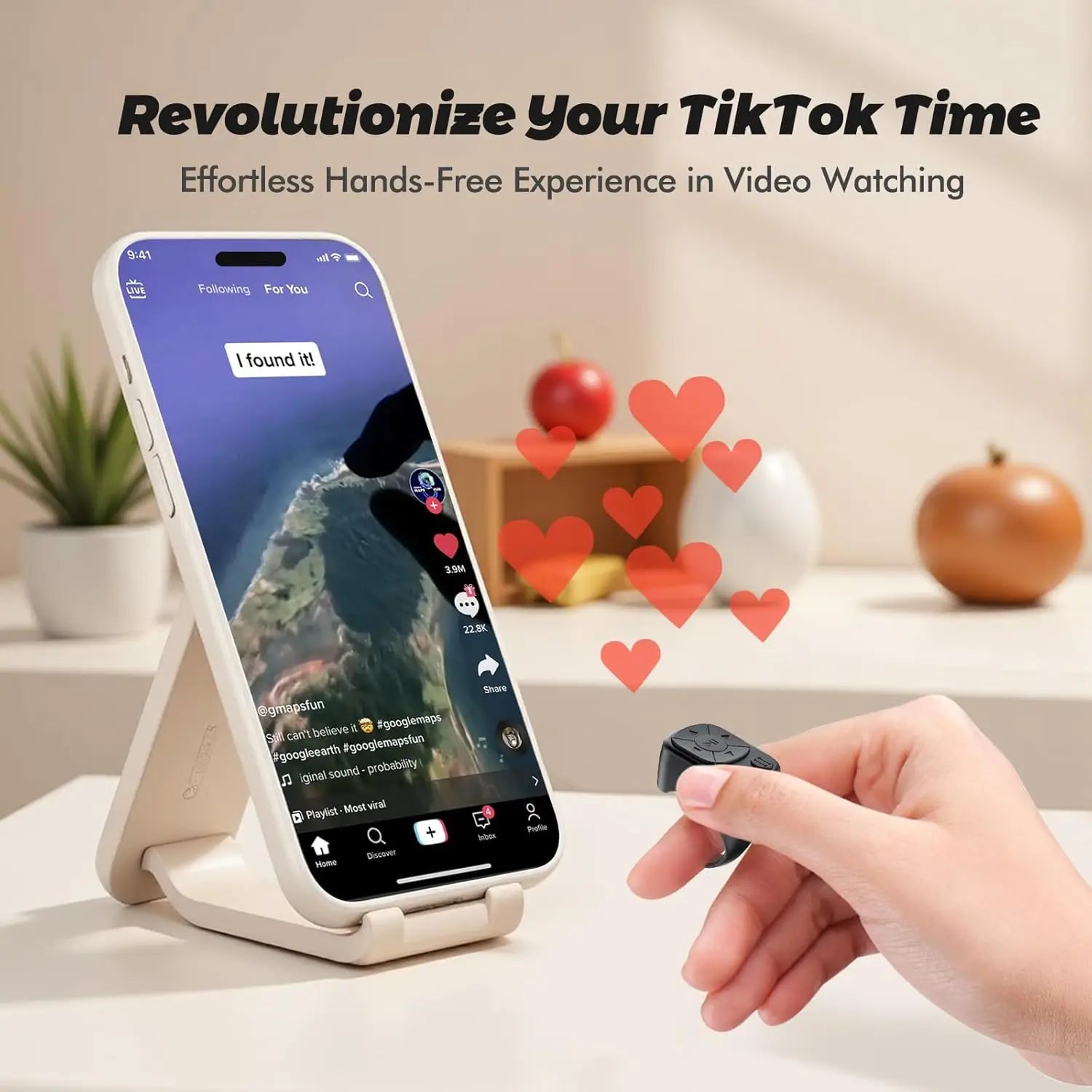 Bluetooth Scrolling Ring Remote for TikTok, Camera & Page Turn Peaceful Pleasures Health and Wellness