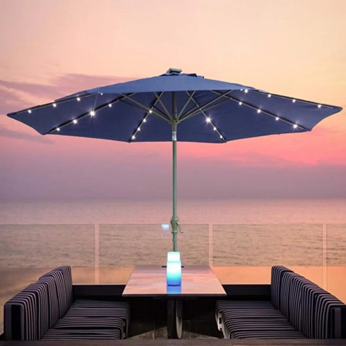 Solar Umbrella String Lights 104 LED | 8 Modes IP67 Waterproof