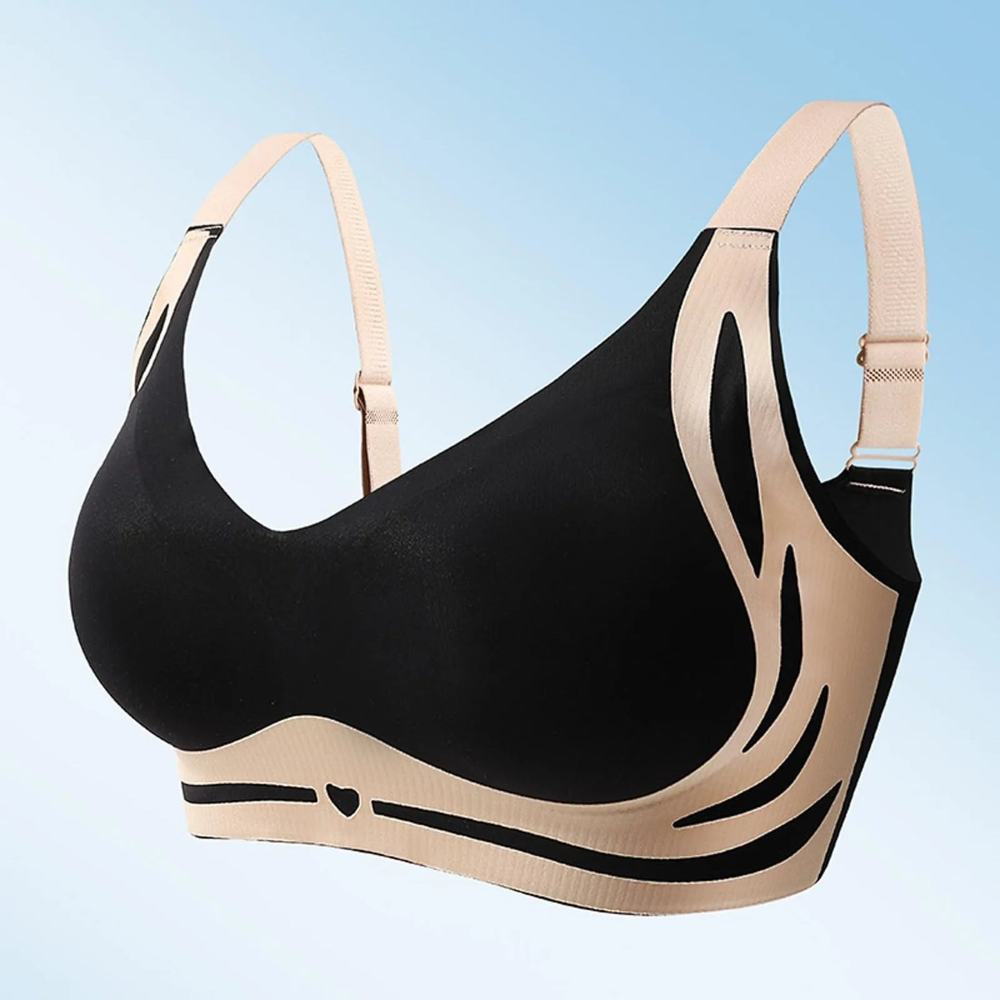 Women's Wire-Free Push-Up Bra | Seamless Adjustable V-Neck