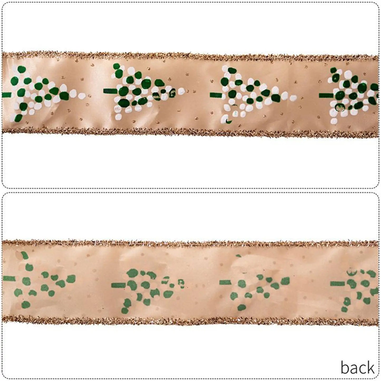 Christmas Wired Burlap Ribbon 2 Rolls – Holiday Craft & Tree Décor