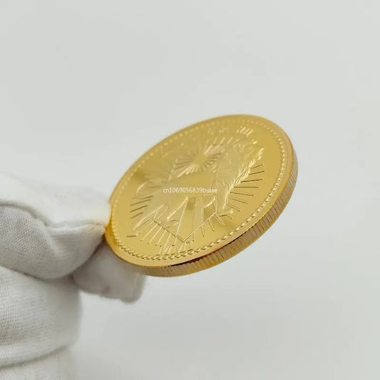 Movie Classical Retro John Wick Continental Hotel Gold Coin Collecting Coins Cosplay Props High Quality Accessories Collection Peaceful Pleasures Health and Wellness