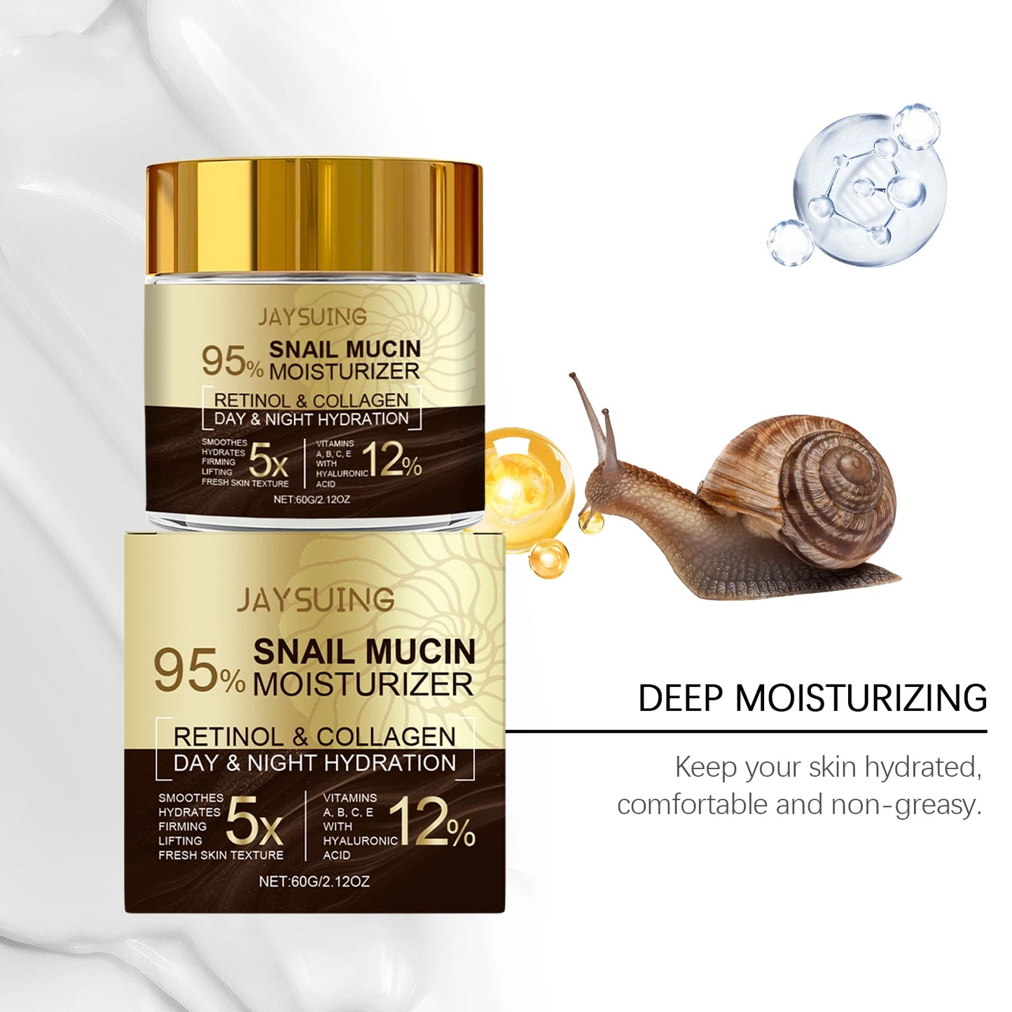 Jaysuing Snail Collagen Face Cream – Firming Moisturizer 60g