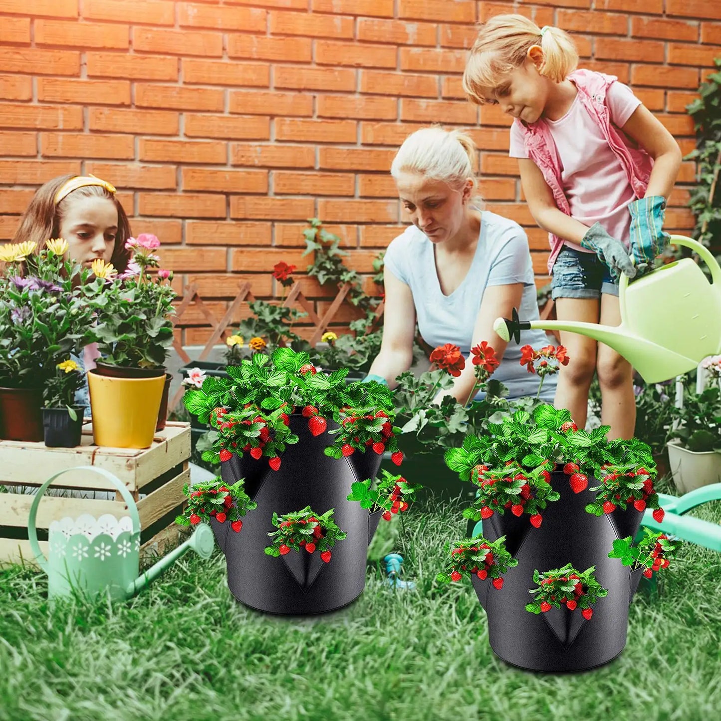 Strawberry Grow Bag | 7 Gallon Planting Bag with 6 Side Pockets