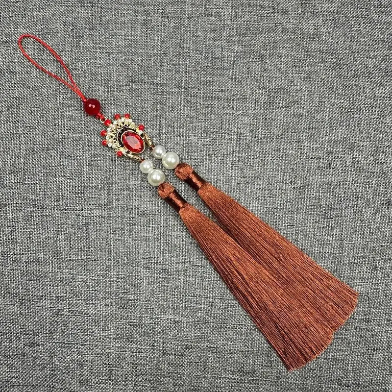Antique Hanfu Tassel Pendant | Ethnic Cheongsam Décor 25cm