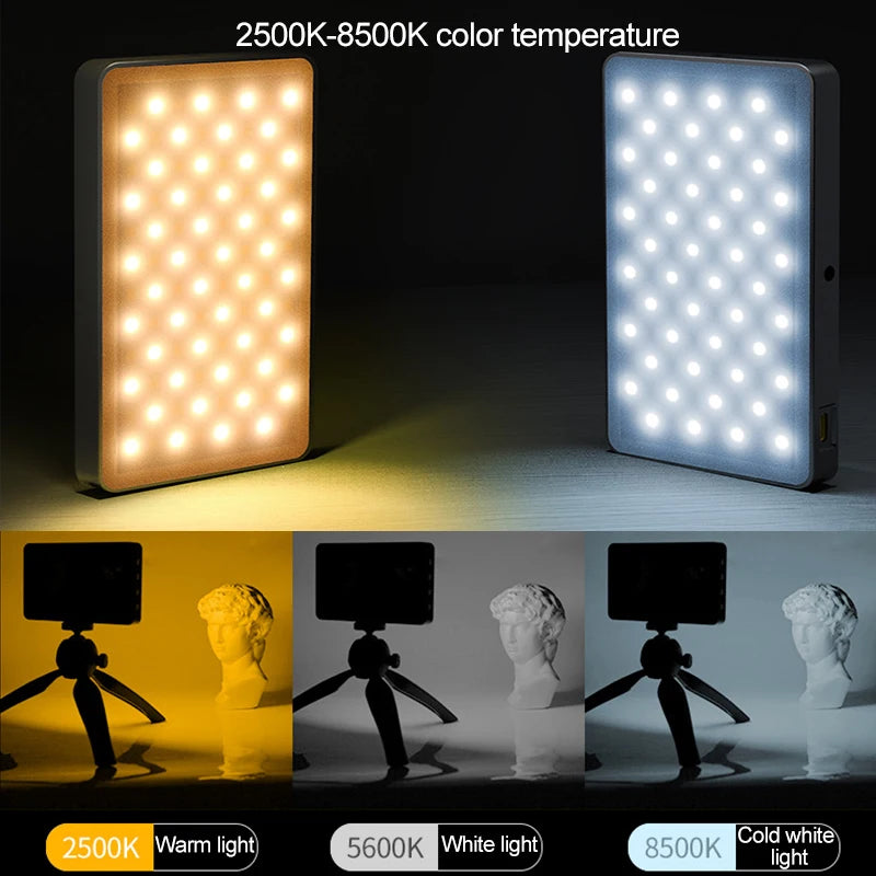 Mobile Led Light For Cell Phone Portable Led Light Portable Rechargeable Led Lamp Selfie Led Light Video Shooting Light RGB Peaceful Pleasures Health and Wellness