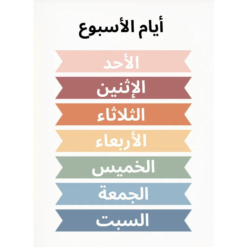 Colorful Islamic Arabic Alphabet Number Color Education Learning Nursery Poster Canvas Painting Wall Art Pictures Home Decor Peaceful Pleasures Health and Wellness 3 40x50cm Unframed