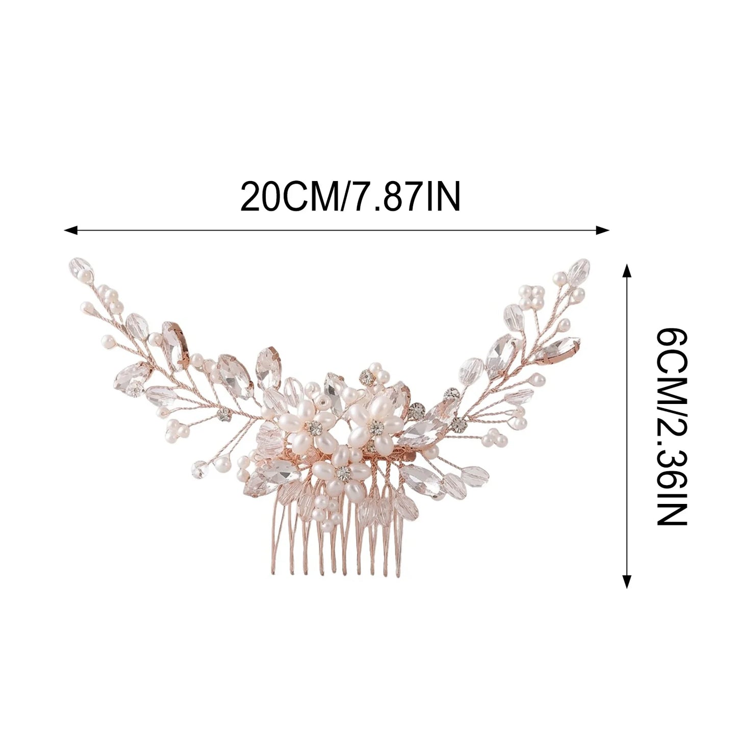 Bridal Pearl Rhinestone Hair Comb Elegant Updo Accessory for Wedding Dress Peaceful Pleasures Health and Wellness