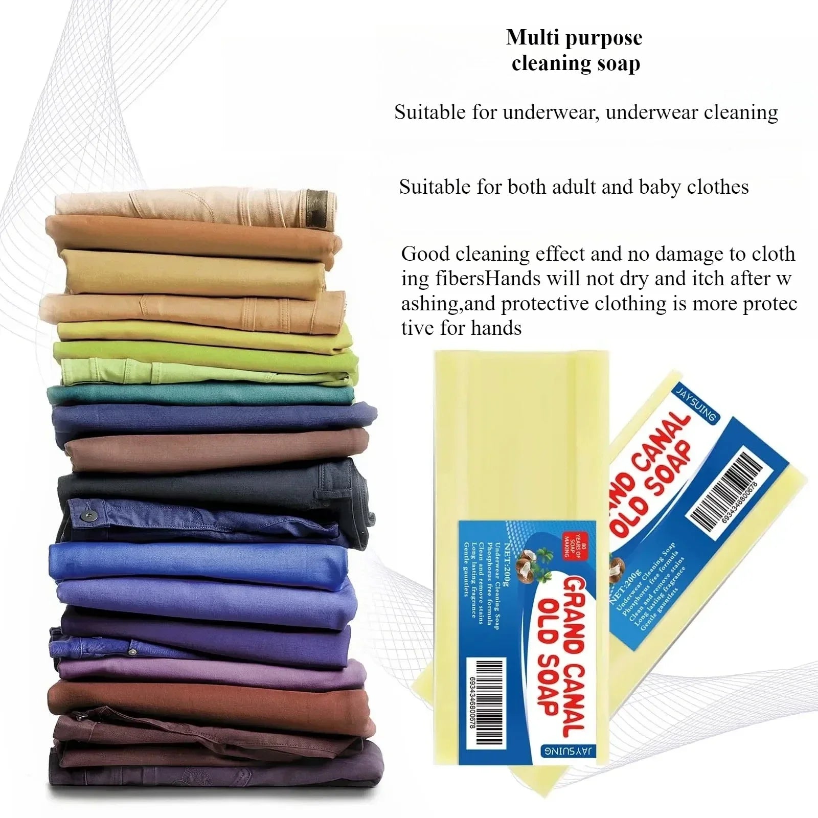 160g Deep Cleaning Laundry Soap With Brush Use For Oil Stains Mildew Spots Underwear Cleaning Easy to Rinse Without Harming Hand Peaceful Pleasures Health and Wellness