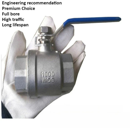 304 Stainless Steel BSP Ball Valve 1/4" to 2" Female Thread BSP Ball Valve Oasis Select