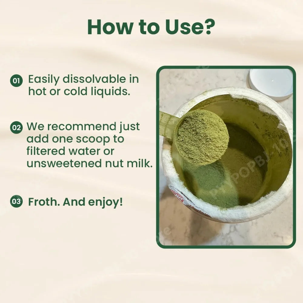 Matcha Collagen Powder | Organic Green Tea | Hair Skin Nails 90g