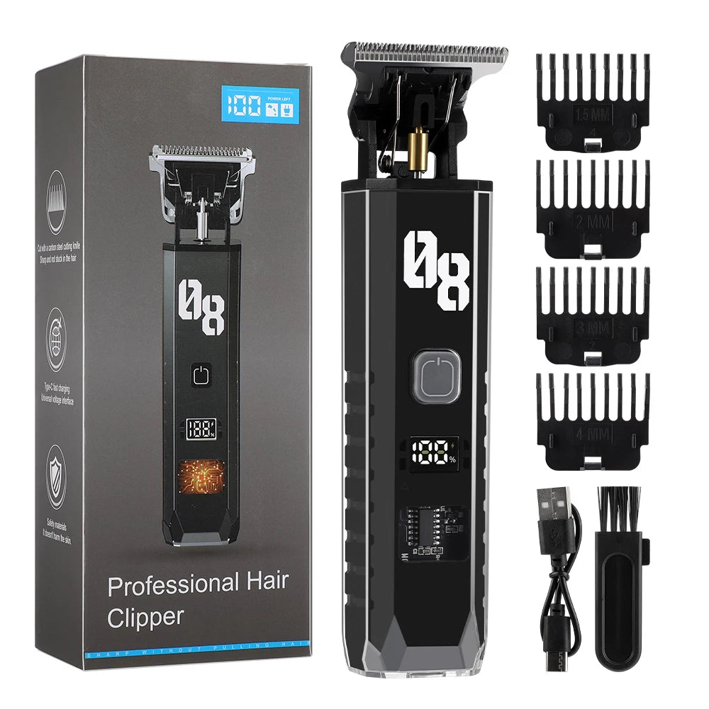 Cordless Men's Hair Clipper Rechargeable Hair Trimmer Hair Cutting Grooming Kit Professional Barber Electric Haircut Shaver Peaceful Pleasures Health and Wellness