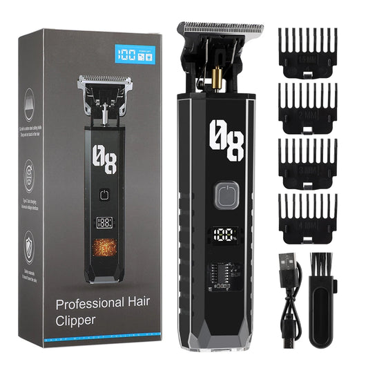 Cordless Men's Hair Clipper Rechargeable Hair Trimmer Hair Cutting Grooming Kit Professional Barber Electric Haircut Shaver Peaceful Pleasures Health and Wellness