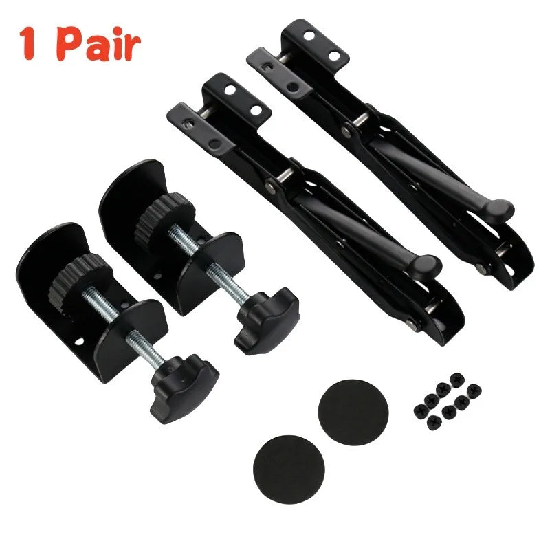 2PCS Triangle Folding Angle Bracket Heavy Support Adjustable Desktop Extension Plate Rack Punch-free Space-saving Table Shelves Peaceful Pleasures Health and Wellness As the picture show 1 Pair