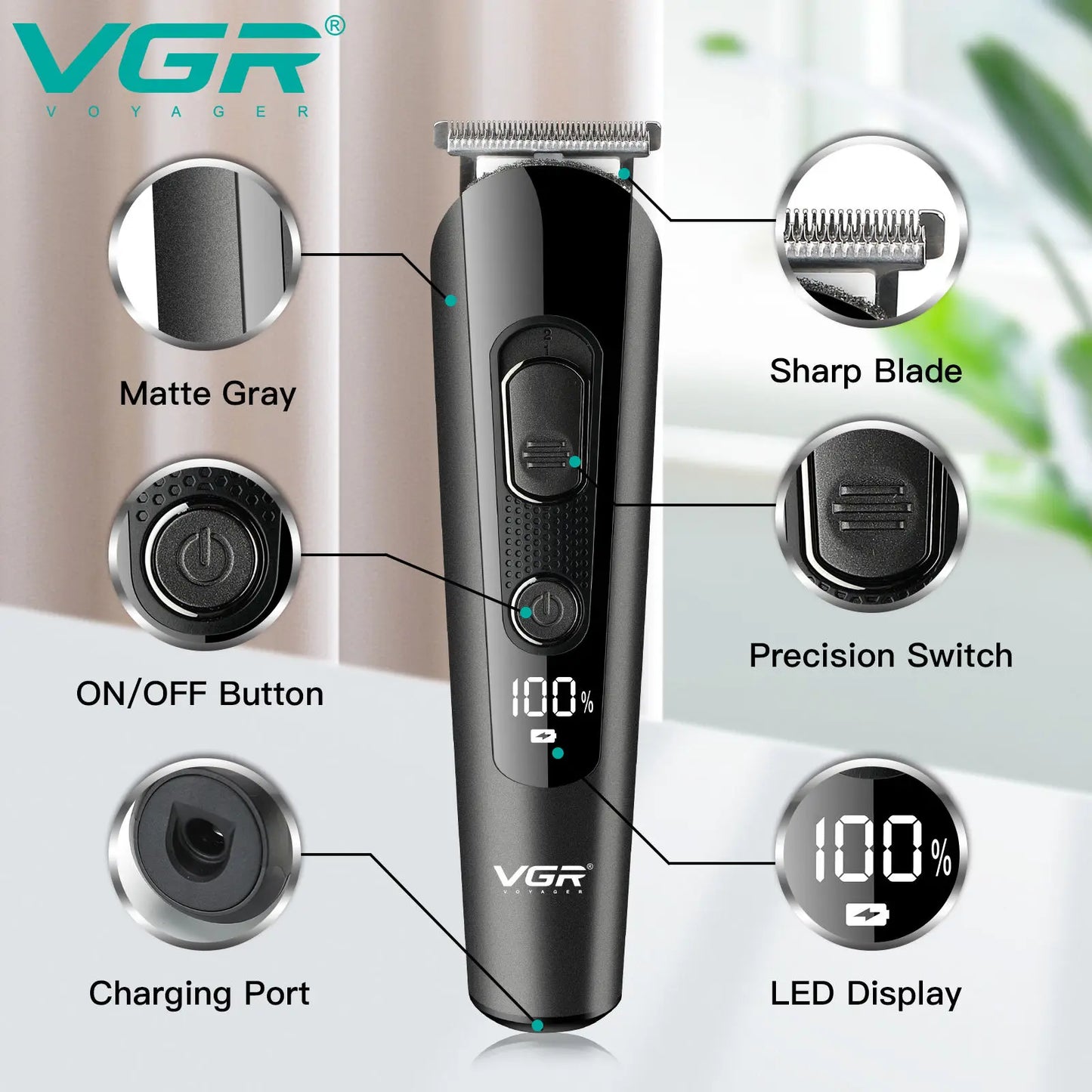 VGR 175 rechargeable 5 in 1 mens grooming kit hair trimmer clipper set electric shavers for men Peaceful Pleasures Health and Wellness