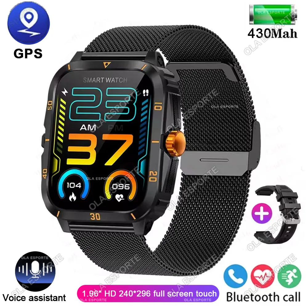 Ola Esporte 1.96" AMOLED Smartwatch GPS NFC Bluetooth Calling