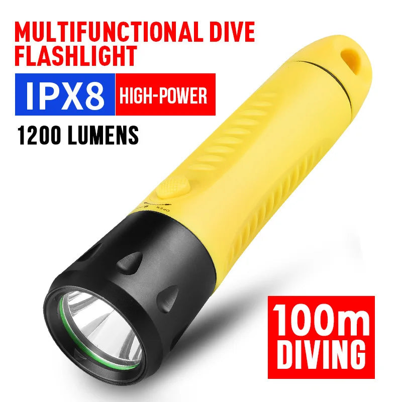 2300 Lumen Waterproof Scuba Diving Flashlight | 30W LED Torch