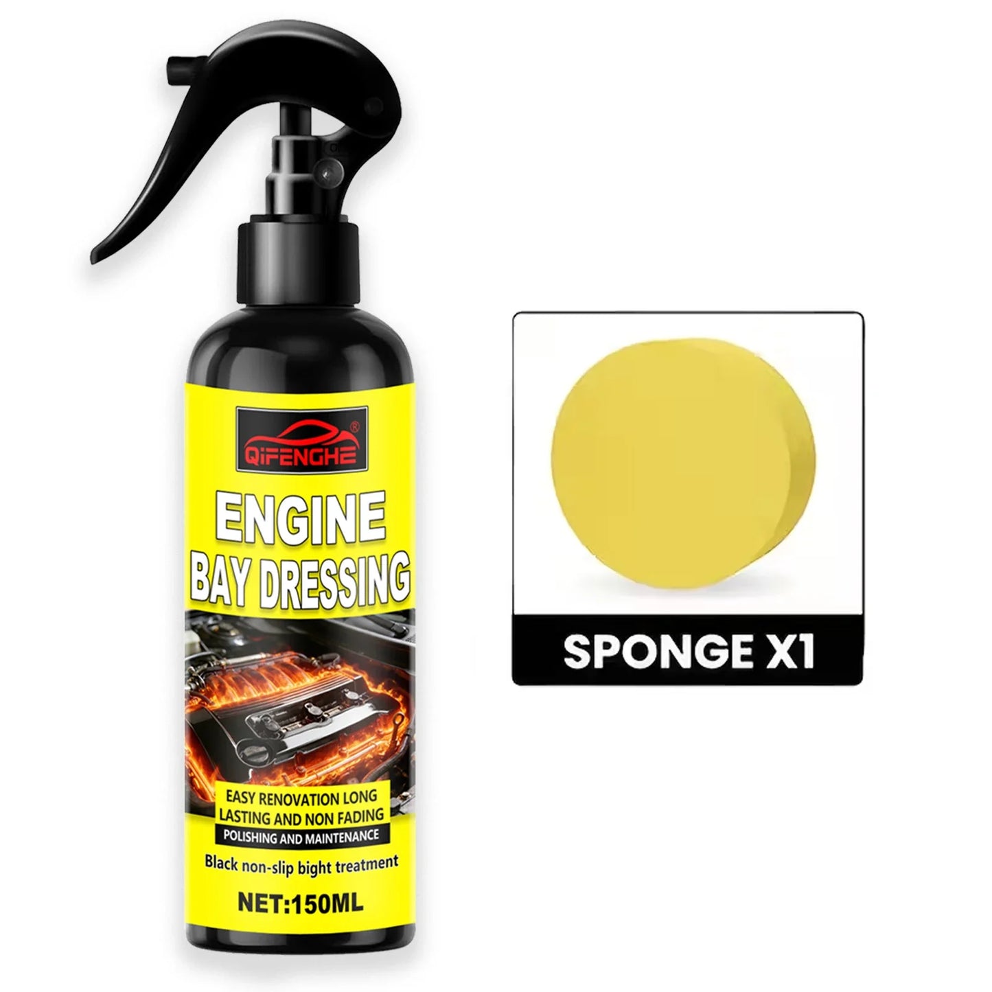QIFENGHE 150ml Car Engine Degreaser & Compartment Cleaner Spray