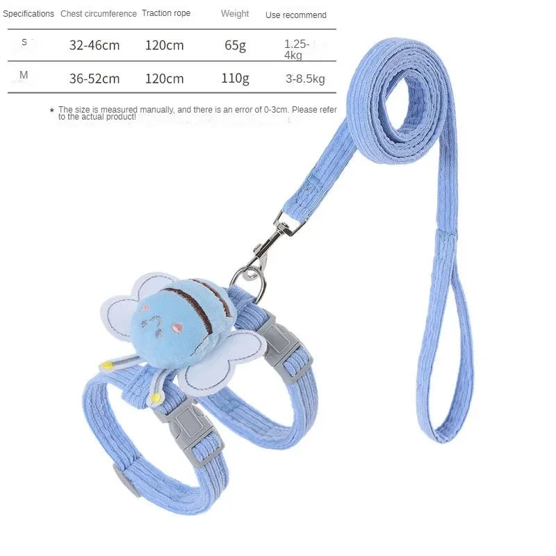 Bee Vest Harness for Puppies & Cats | Animal Shape Walking Harness