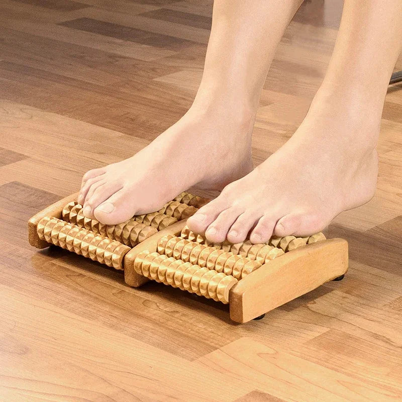 Wooden Foot Massage Roller – Plantar Fasciitis Pain Relief