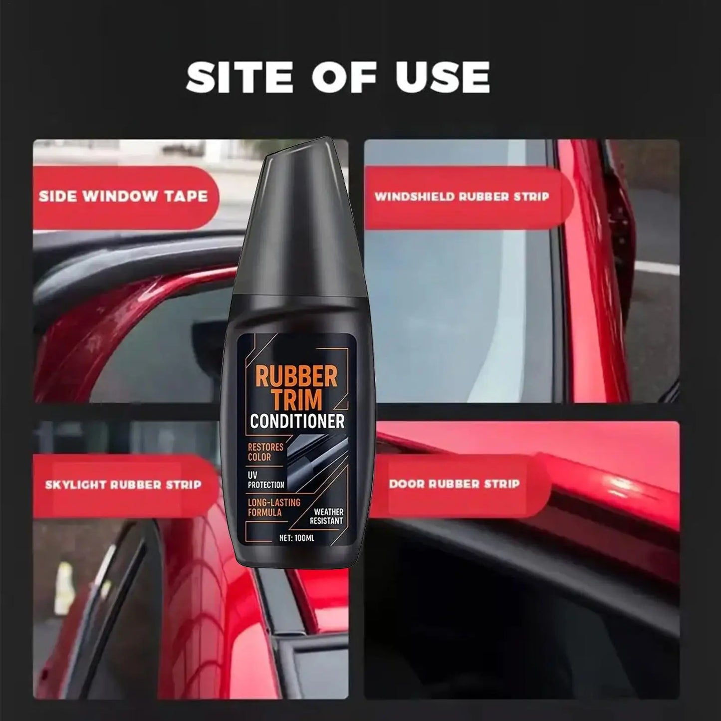 100ml Automotive Rubber Protectant UV Protection Seal Care for Door Window Weatherstripping, Car Truck RV SUV Maintenance Peaceful Pleasures Health and Wellness