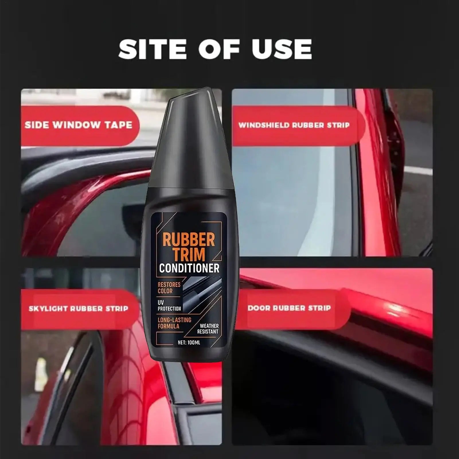 100ml Automotive Rubber Protectant UV Protection Seal Care for Door Window Weatherstripping, Car Truck RV SUV Maintenance Peaceful Pleasures Health and Wellness