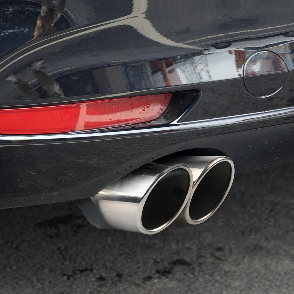Stainless Steel Oval Dual Outlet Car Exhaust Muffler Tip