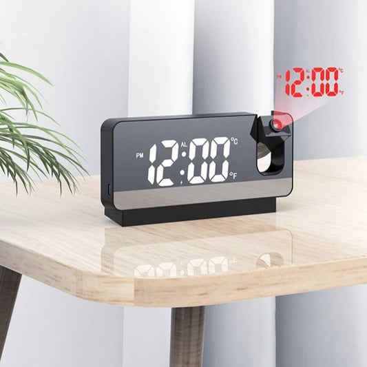 LED Digital Projection Alarm Clock | Silent Bedside Desk Clock Projection Alarm Clock Peaceful Pleasures Health and Wellness