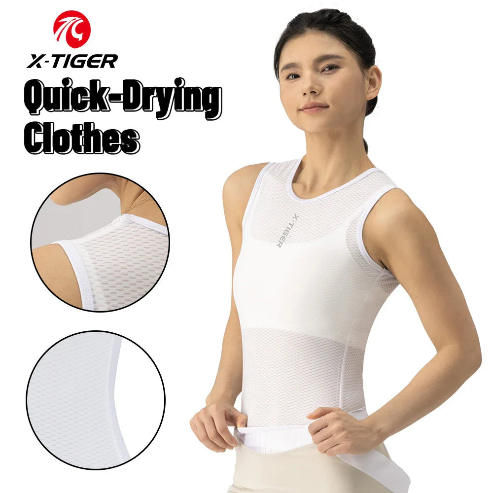 X-TIGER Women's Sleeveless Cycling Base Layer Vest | Quick Dry