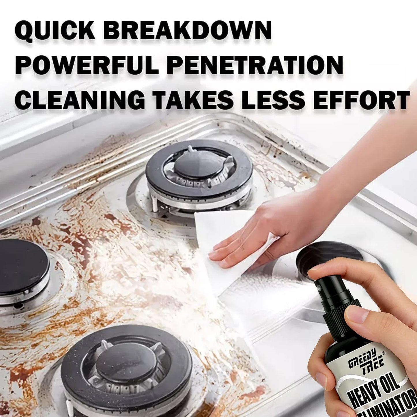 Heavy-Duty Kitchen Degreaser Spray 100ml + Free Sponge