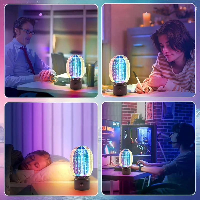 A36T-Lights Projector, Cordless Night Light With Rotating Button To Adjust Brightness Suitable For Bedroom/Desktop Decoration Peaceful Pleasures Health and Wellness