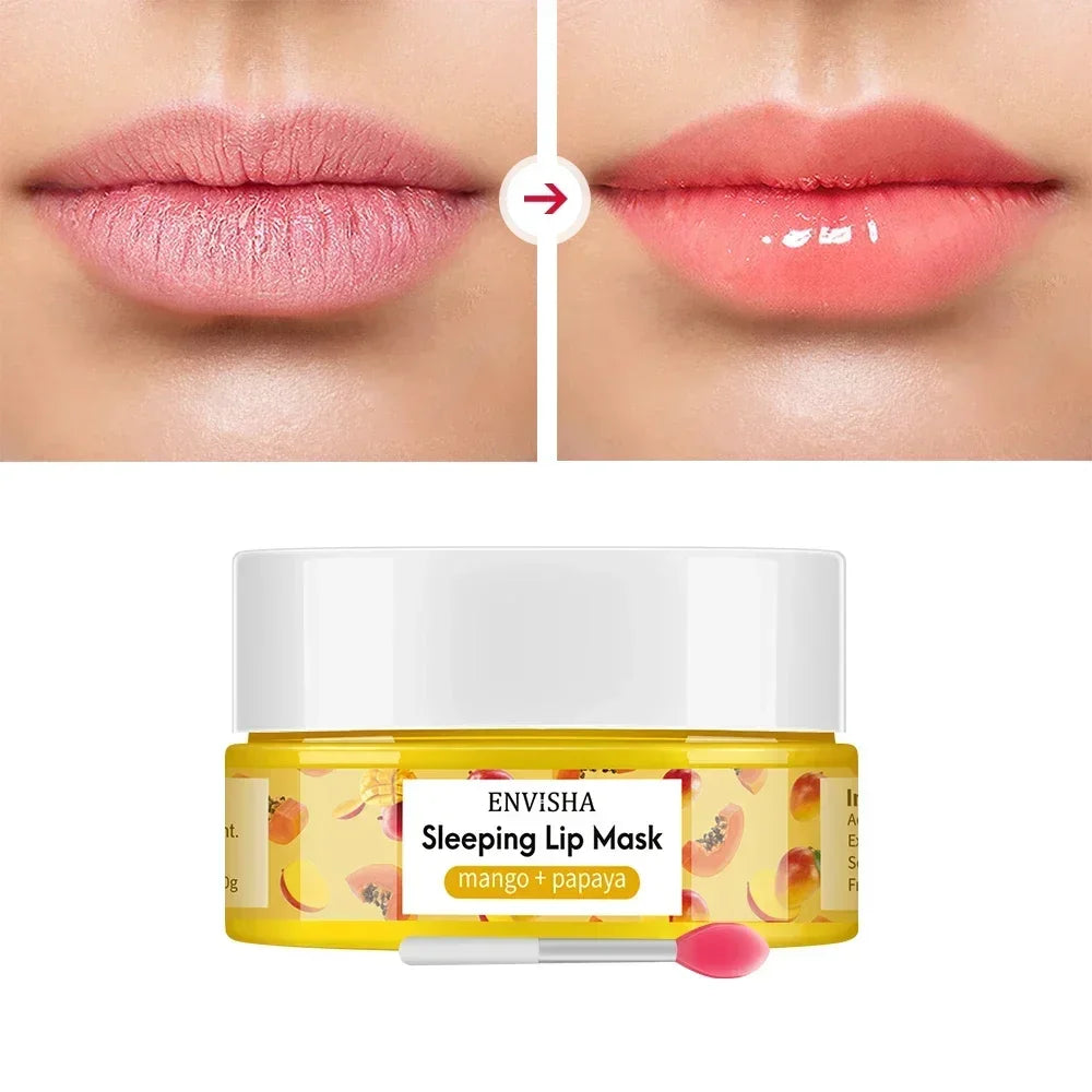 ENVISHA Coconut Lip Sleep Mask – Overnight Moisturizing & Line-Fading 20g Lip Mask Peaceful Pleasures Health and Wellness