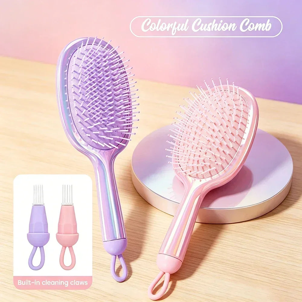 Air Cushion Hair Brush – Detangling Scalp Massager, Wet & Dry