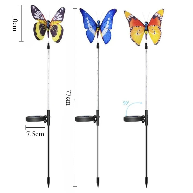 Solar Butterfly Garden Lights – Lawn Walkway Landscape Lamp