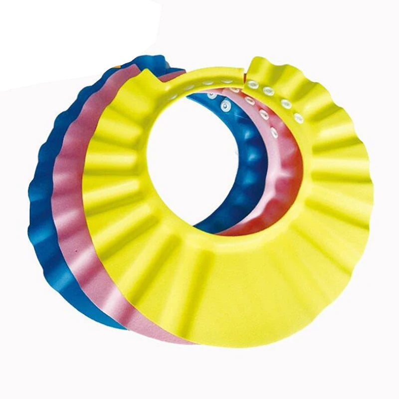 Soft Adjustable Baby Shower Cap with Ear Protection Waterproof Hair Washing Shield for Toddler Kids Bathing Shampoo Hat Peaceful Pleasures Health and Wellness