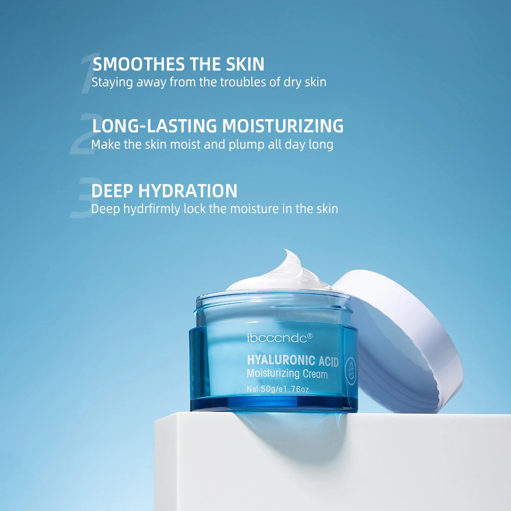 Hyaluronic Acid Gel Cream Hydrating Face Moisturizer For Hydrate&Smooth Extra-Dry Skin Nourishing Improve Dryness Facial Lotion Peaceful Pleasures Health and Wellness