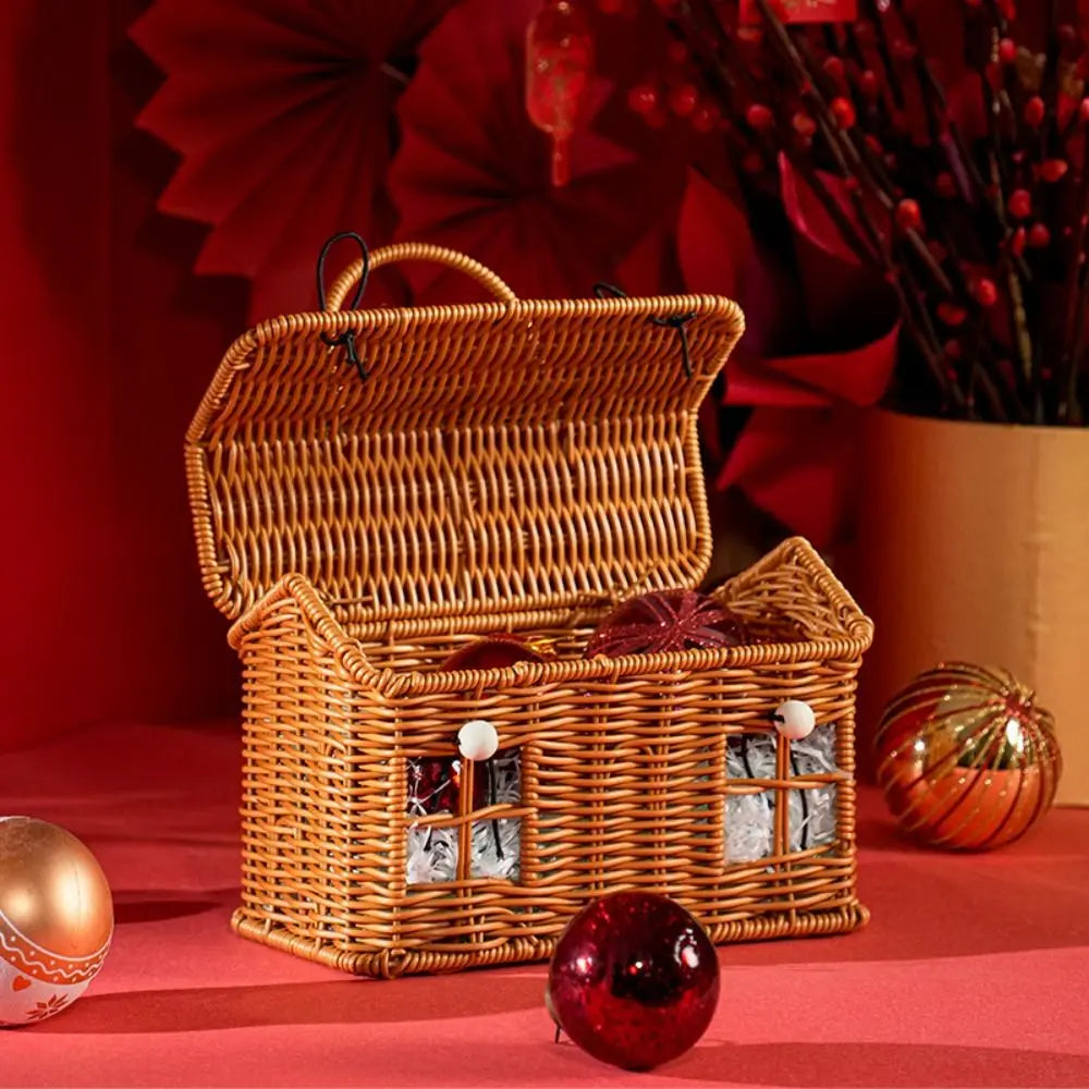 Imitation Rattan Woven Storage Basket | Fruit & Snack Tray