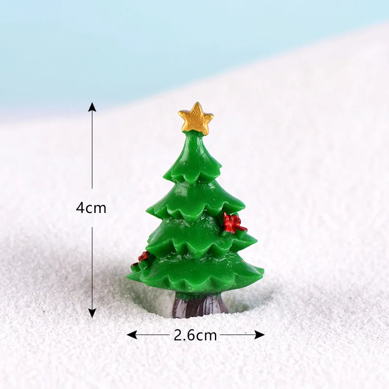 New Creative Christmas Tree Garden Micro Landscape Accessory Various Christmas Tree Ornaments Resin Crafts Cute Home Decoration Peaceful Pleasures Health and Wellness 6