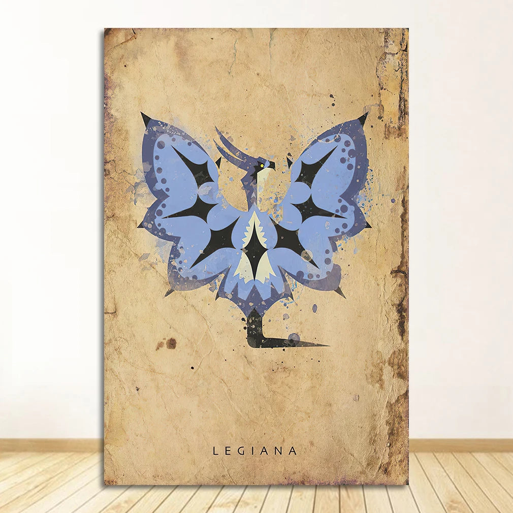 Monster Hunter Japanese Anime Canvas Wall Art Poster | Unframed