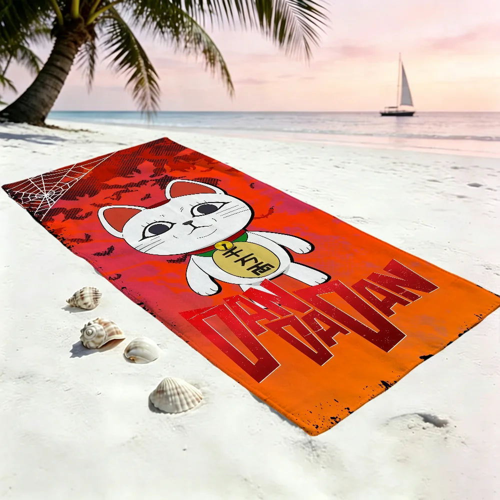 Anime Turbo Granny Cat Quick-Dry Beach Towel | Travel & Gym
