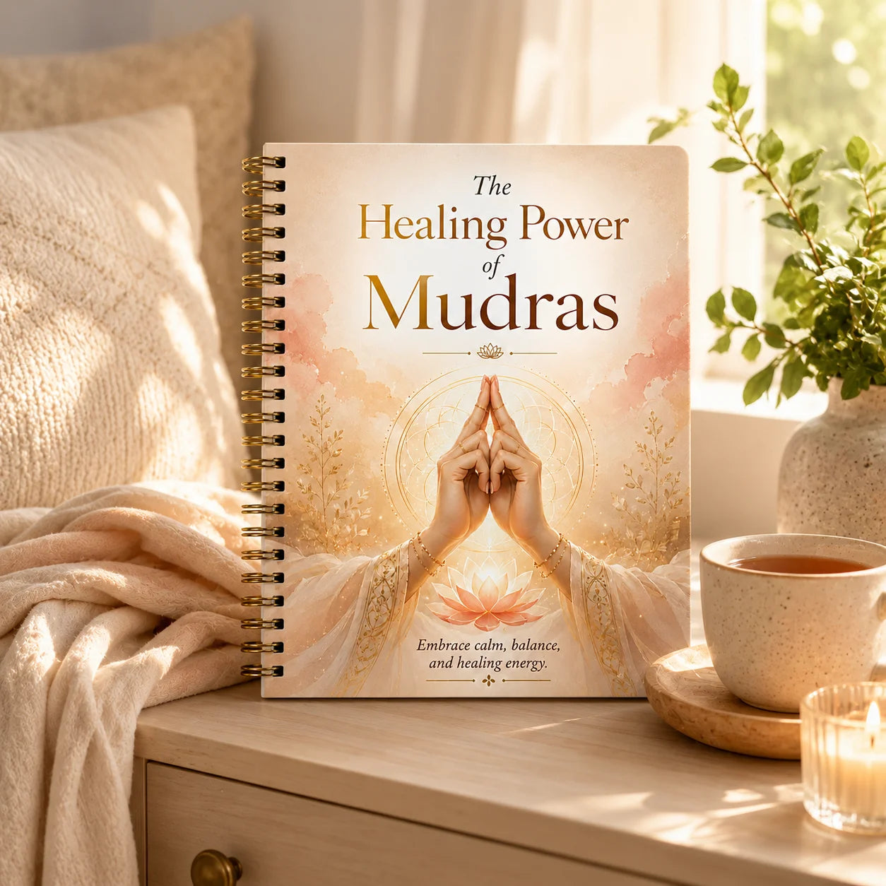 Healing Power Mudras A5 Spiral Guide Meditation Hand Gesture Book